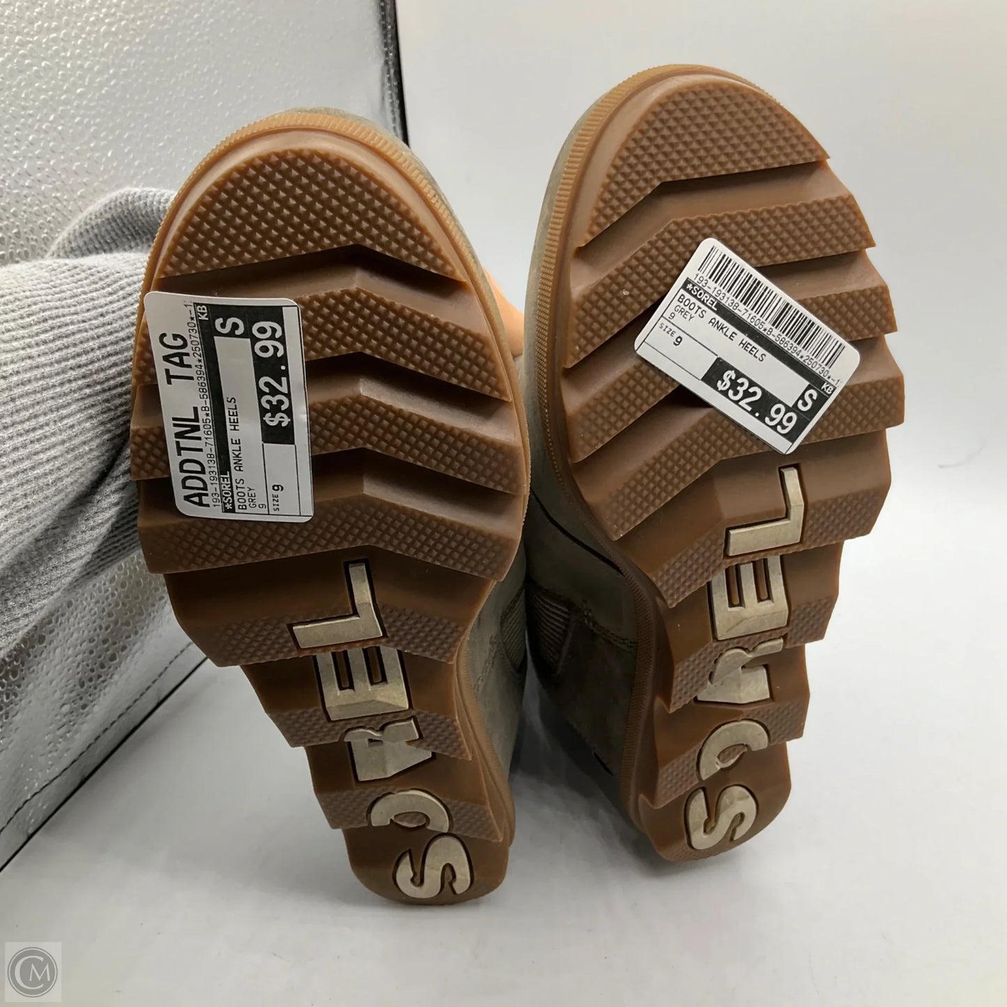 Boots Ankle Heels By Sorel In Grey, Size: 9