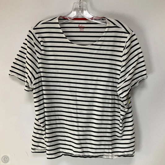 Top Short Sleeve By Boden In Striped Pattern, Size: Xl