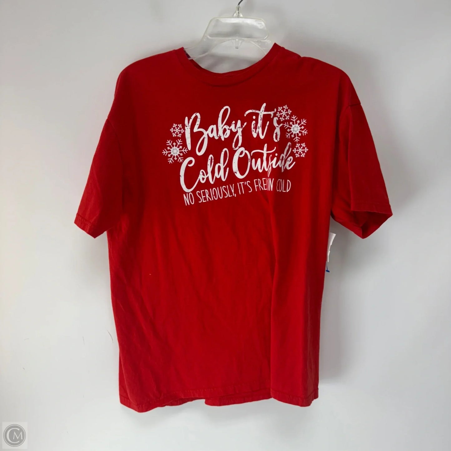 Top Short Sleeve By Cmf In Red, Size: L