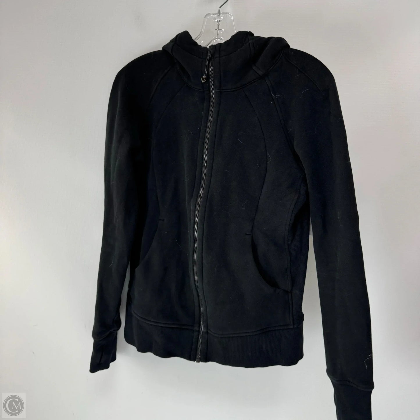 Athletic Sweatshirt Hoodie By Lululemon In Black, Size: 8