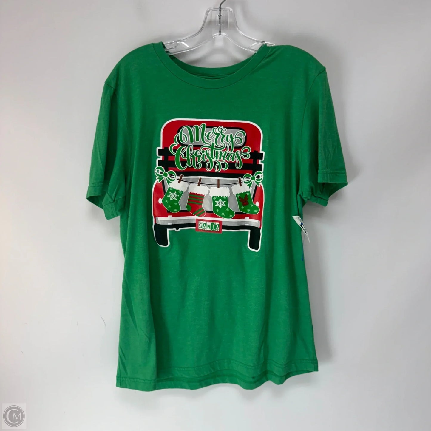 Top Short Sleeve By Cme In Green, Size: L