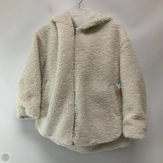 Jacket Faux Fur & Sherpa By Cme In White, Size: L