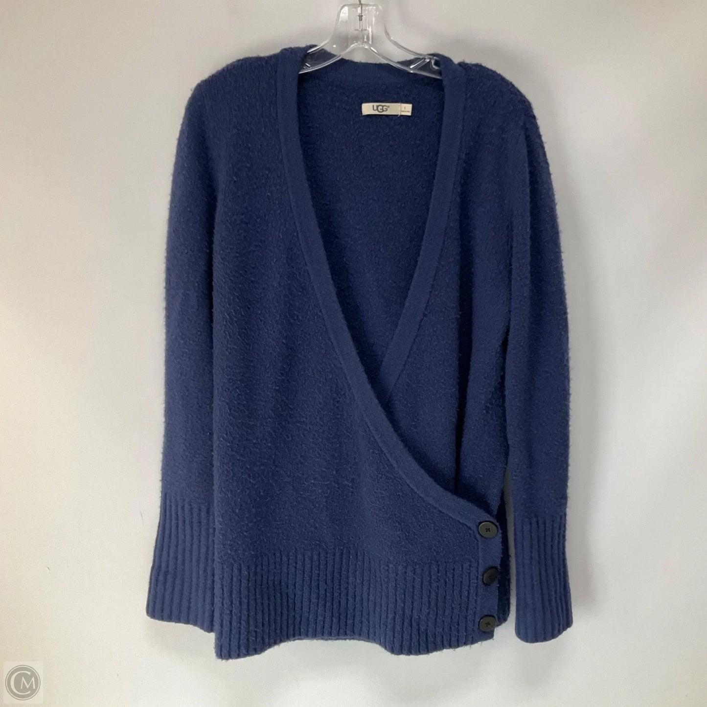 Sweater Cardigan By Ugg In Blue, Size: L