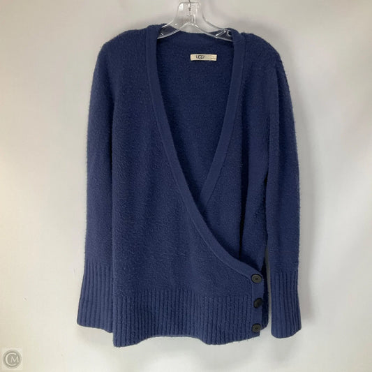 Sweater Cardigan By Ugg In Blue, Size: L