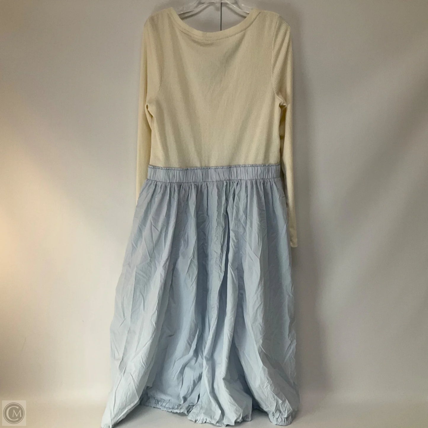 Dress Casual Maxi By Anthropologie In Blue & White, Size: Xl