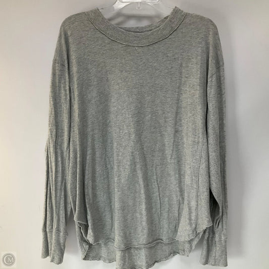 Top Long Sleeve Basic By Aerie In Grey, Size: M