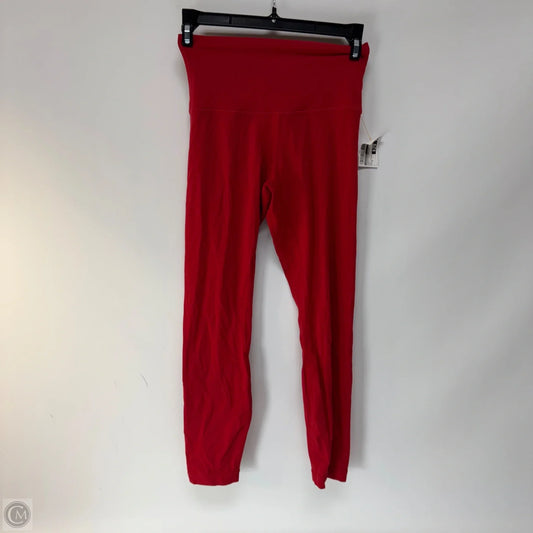Athletic Leggings By Lululemon In Red, Size: 4