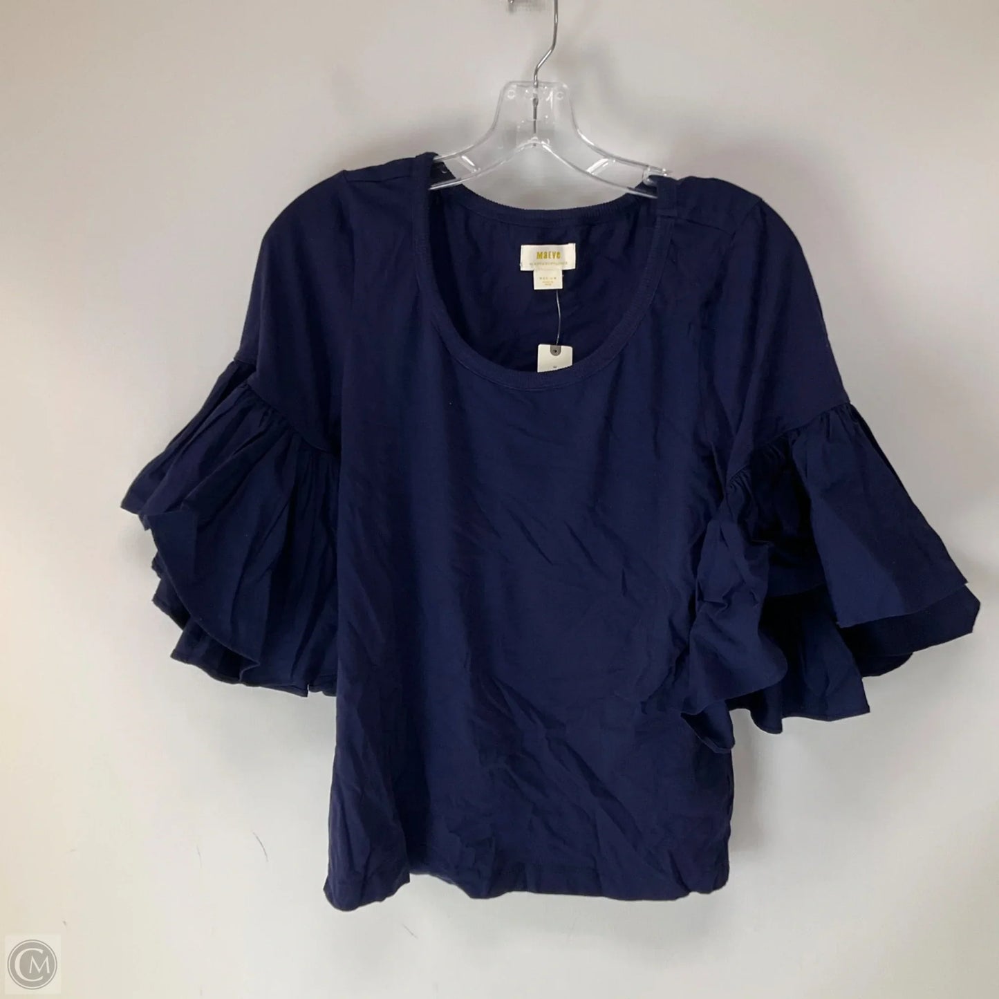 Top Short Sleeve By Anthropologie In Blue, Size: M