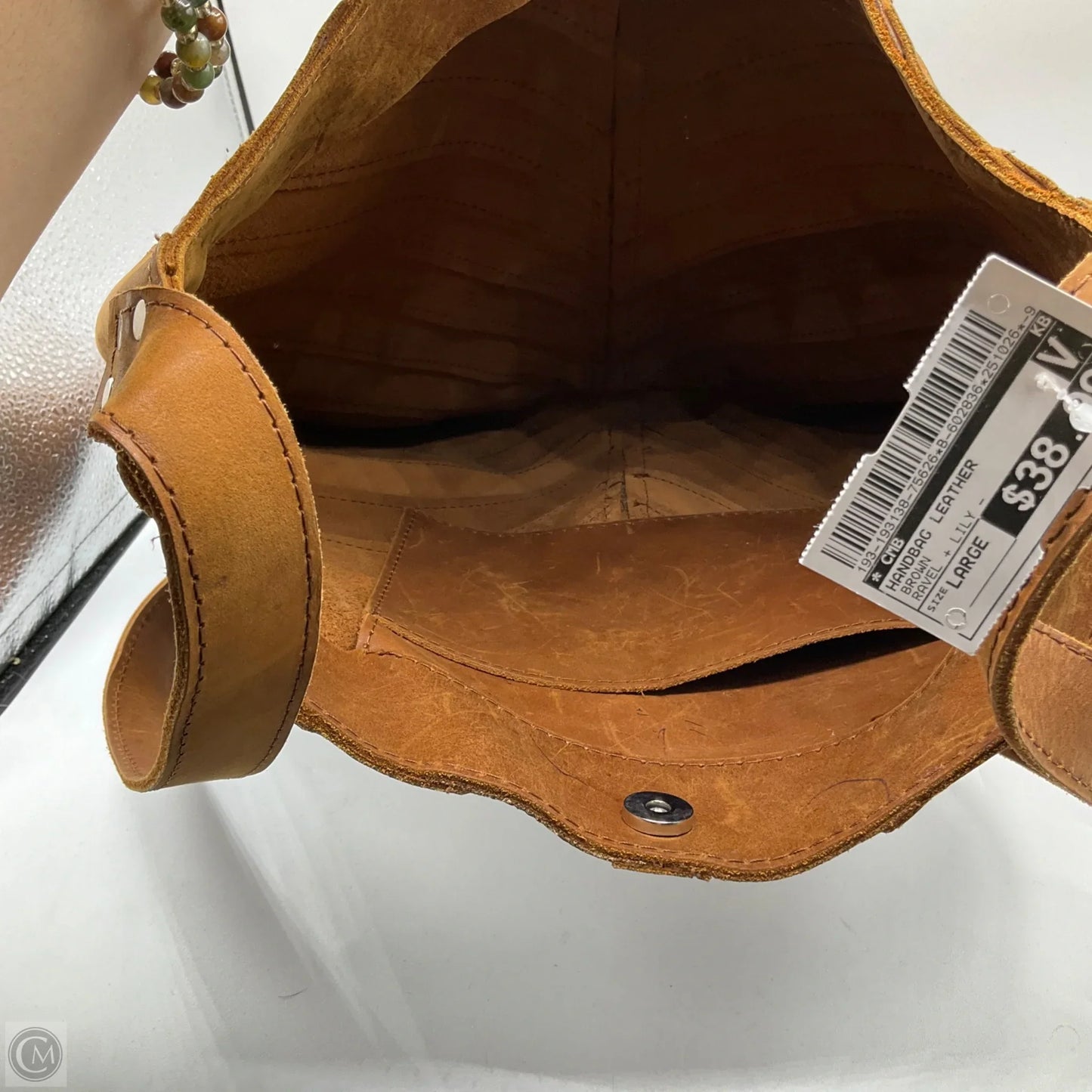 Handbag Leather By Cmb, Size: Large