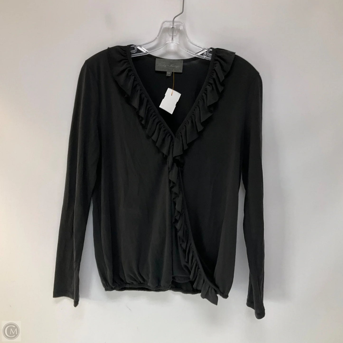 Top Long Sleeve By Anthropologie In Grey, Size: M