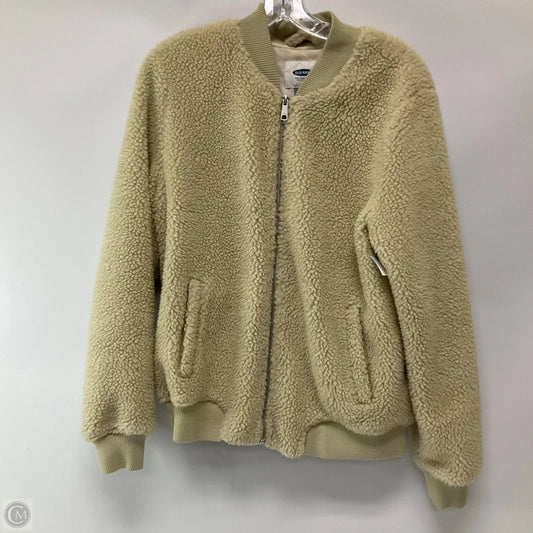 Jacket Faux Fur & Sherpa By Old Navy In Cream, Size: L