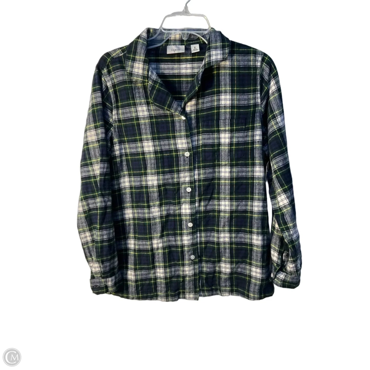 Top Long Sleeve By L Love In Blue & Green, Size: M
