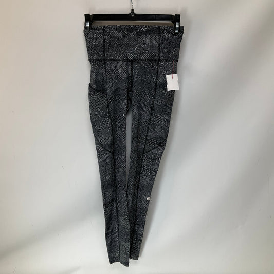 Athletic Leggings By Lululemon In Black & White, Size: 2