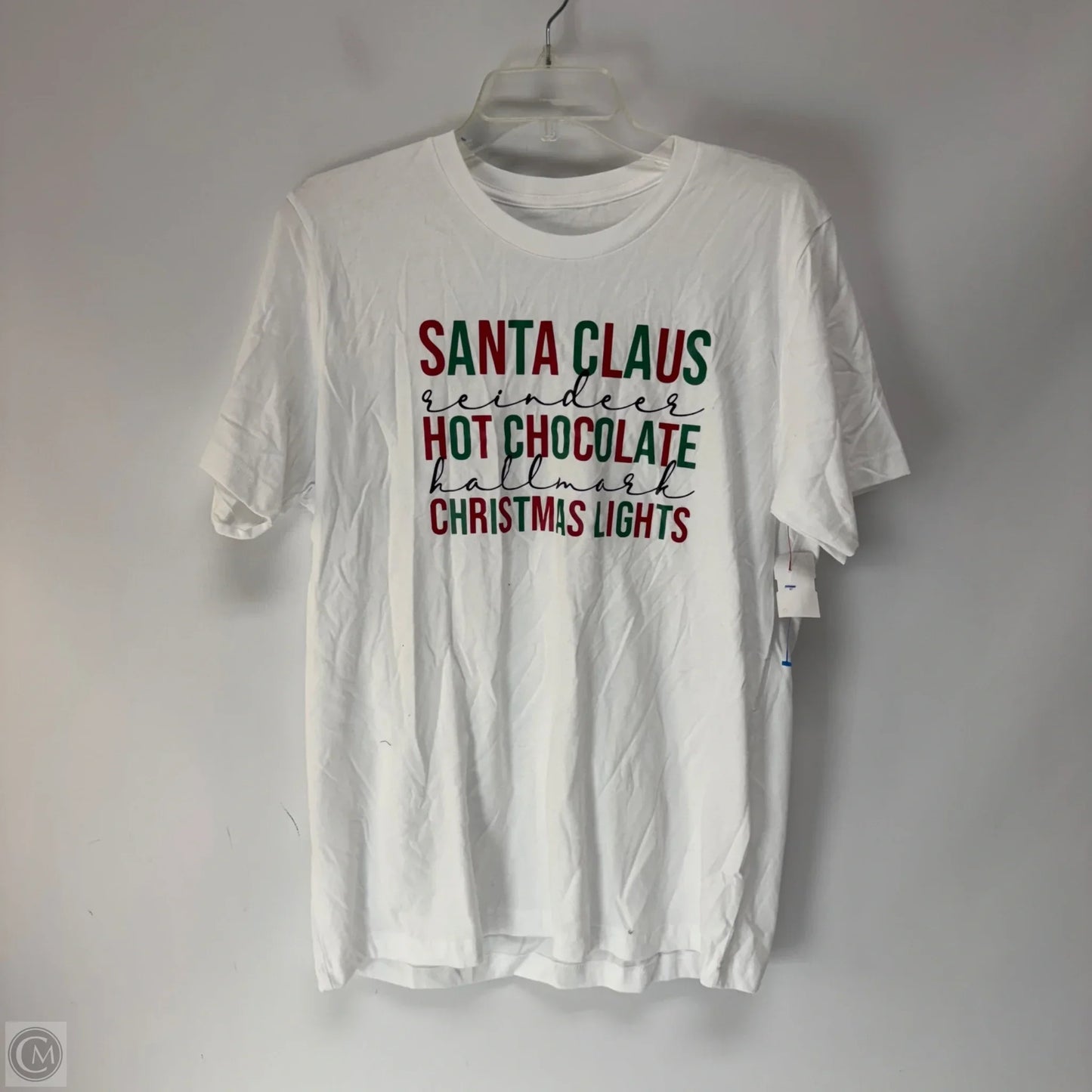 Top Short Sleeve Basic By Cmf In White, Size: Xl