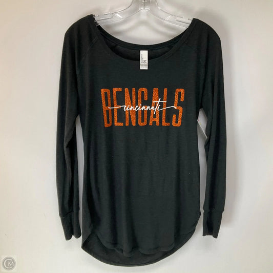 Athletic Top Long Sleeve Crewneck By Clothes Mentor In Black & Orange, Size: S