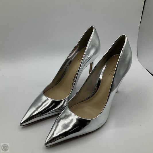 Shoes Heels Stiletto By Cmb In Silver, Size: 10