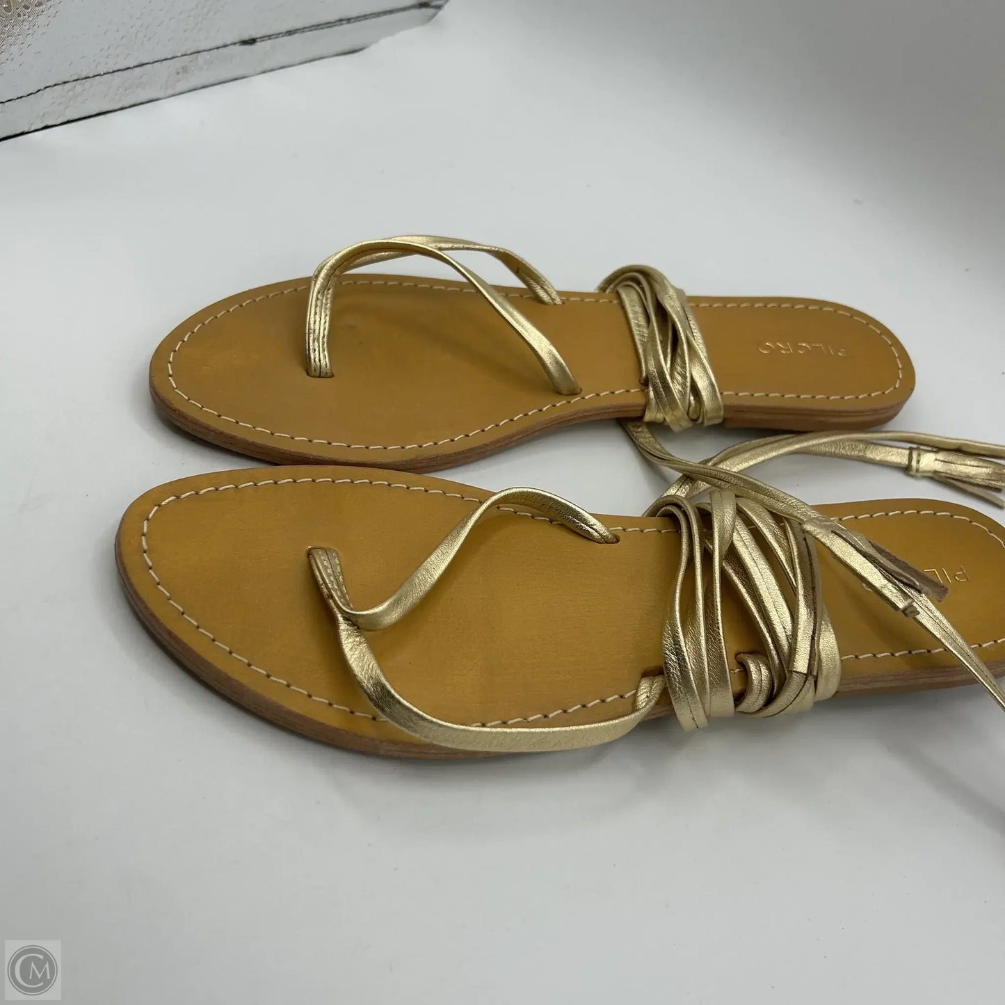 Sandals Flats By Pilcro In Gold, Size: 11