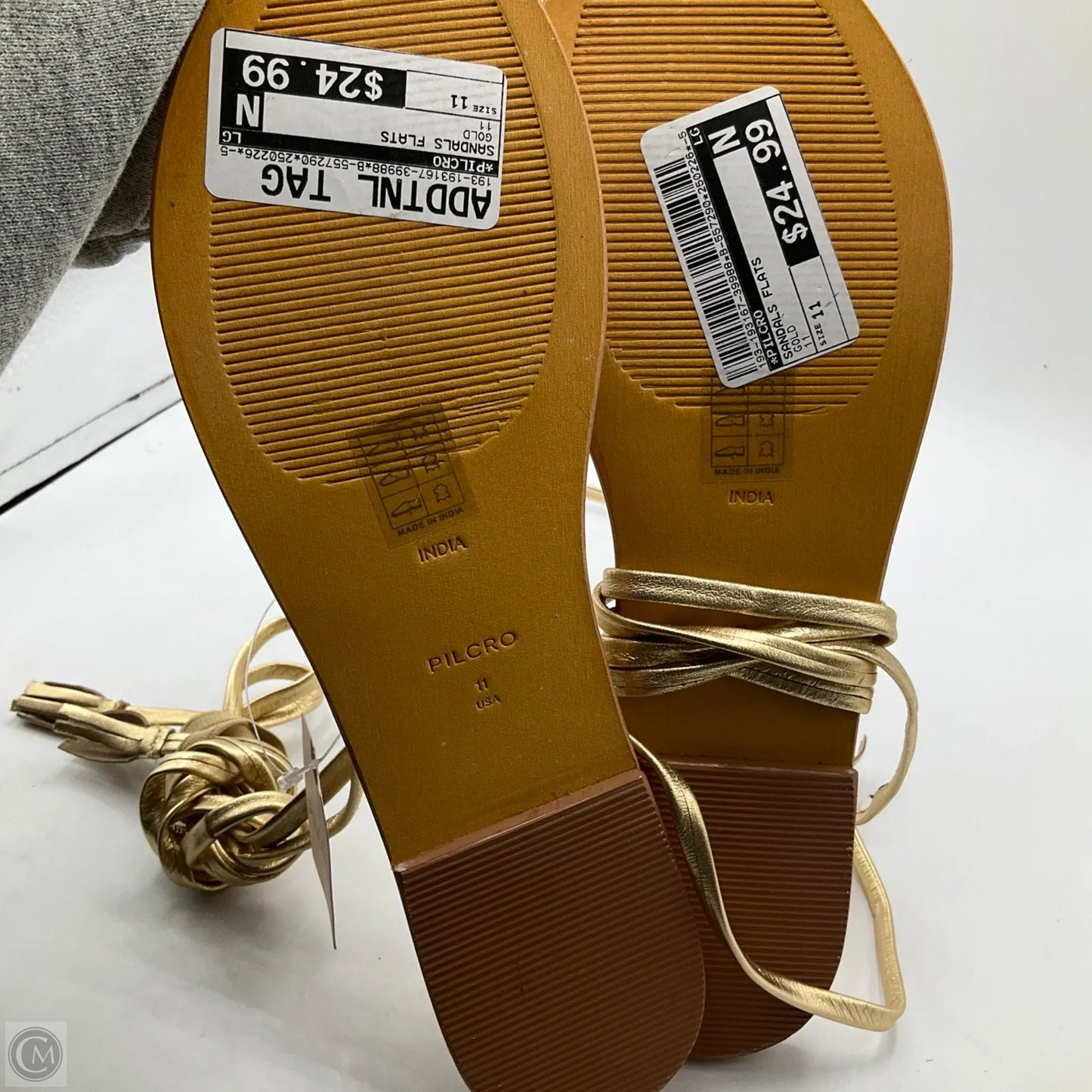 Sandals Flats By Pilcro In Gold, Size: 11