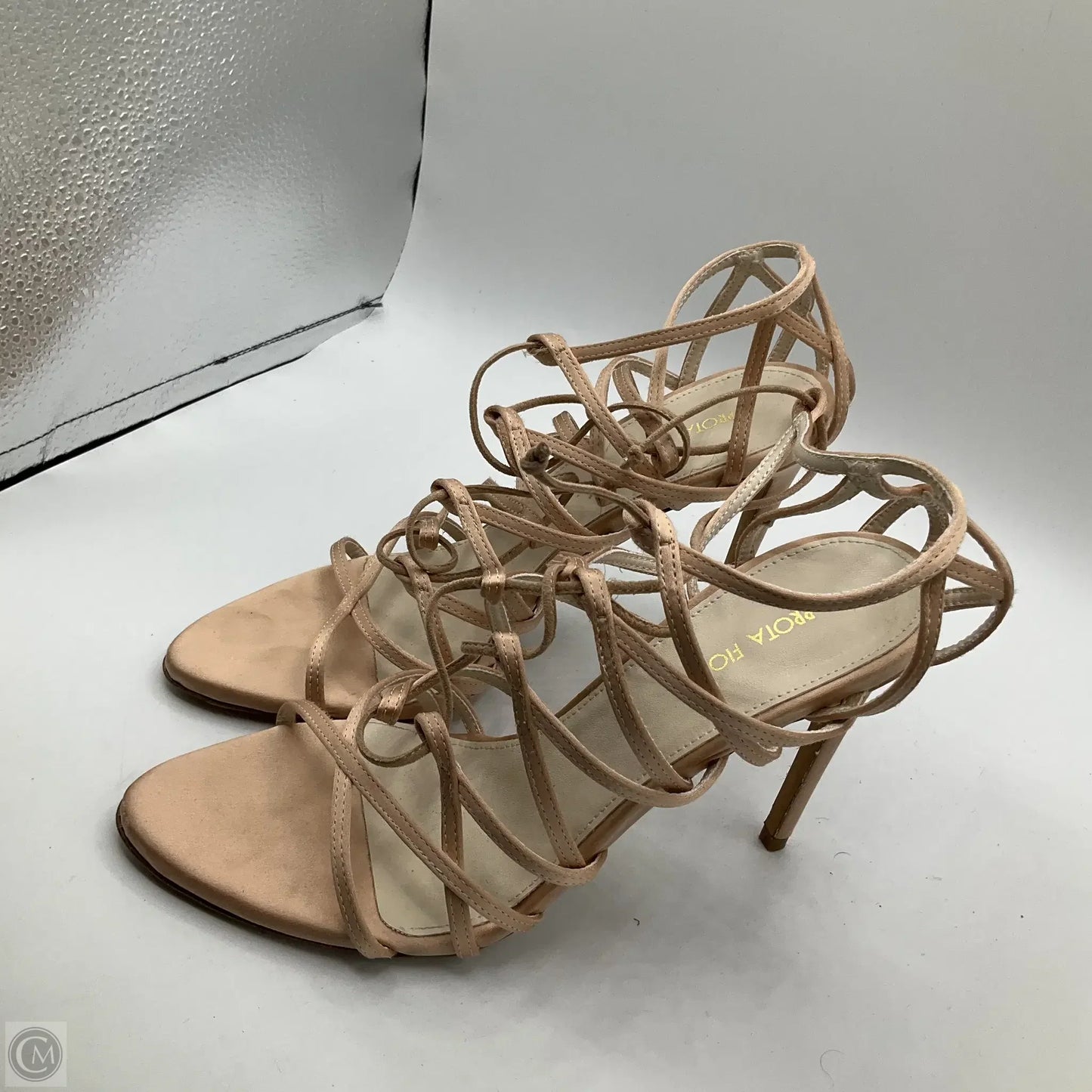 Sandals Heels Stiletto By Cma In Tan, Size: 10