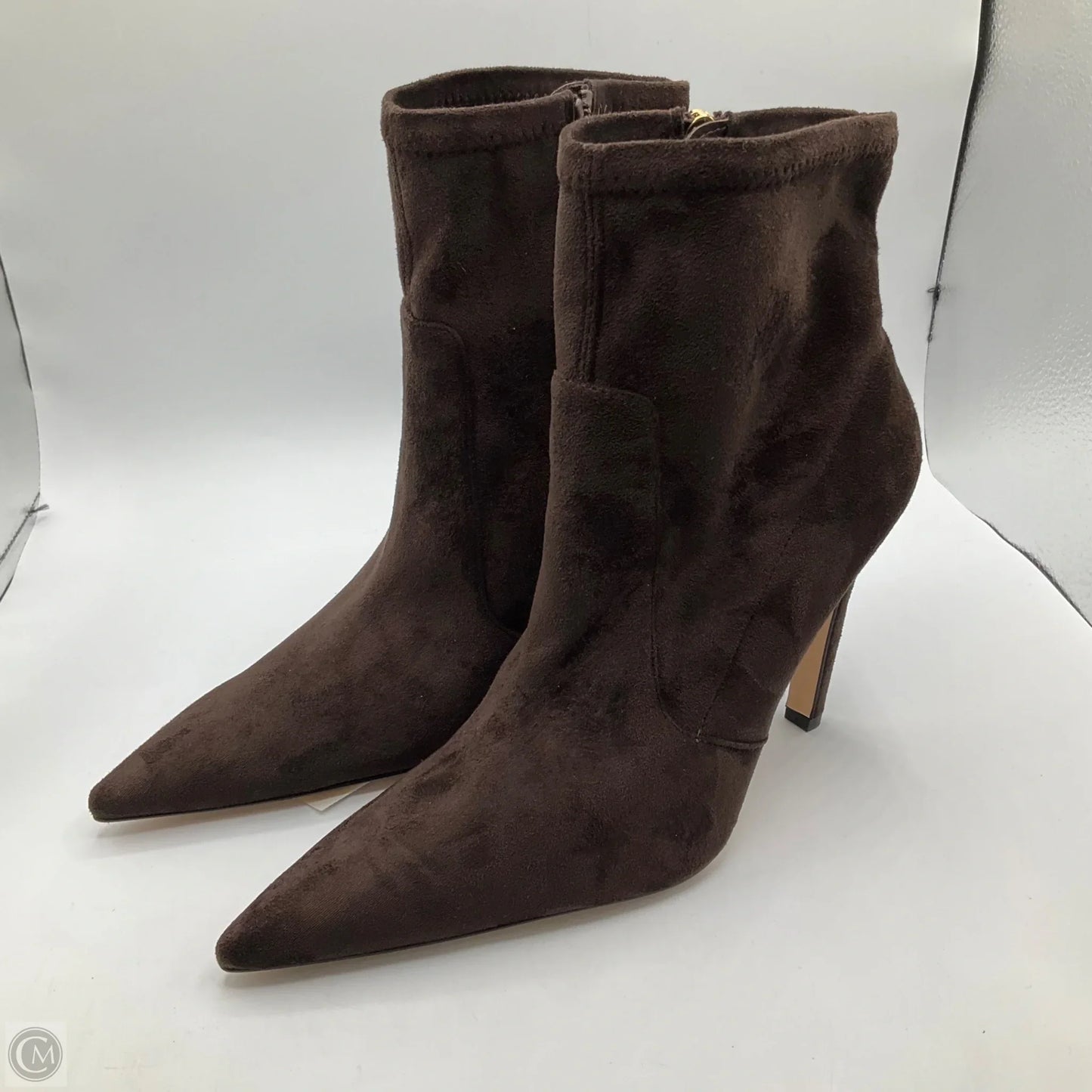 Boots Ankle Heels By Good American In Brown, Size: 11.5