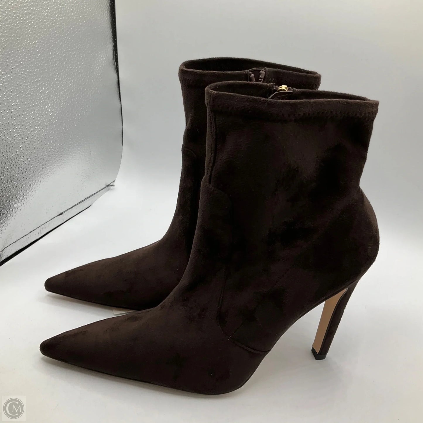 Boots Ankle Heels By Good American In Brown, Size: 11.5