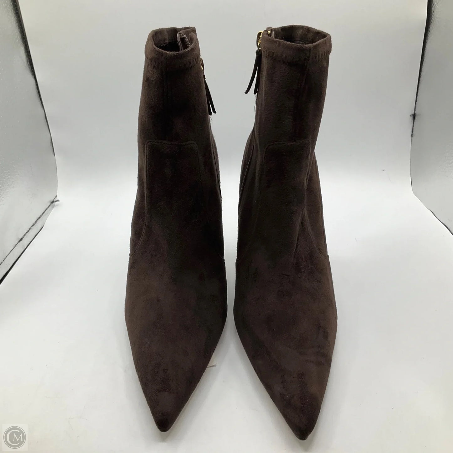 Boots Ankle Heels By Good American In Brown, Size: 11.5