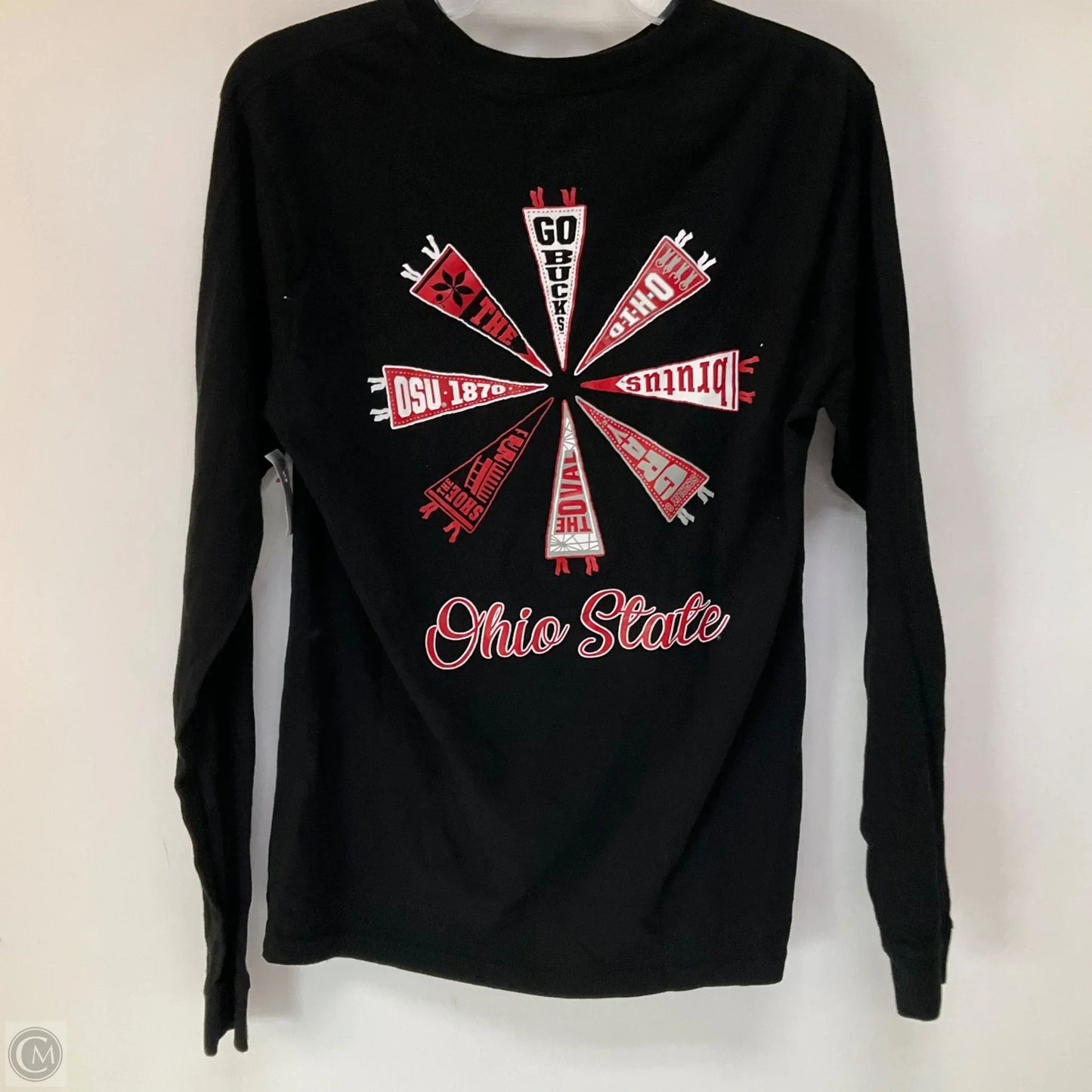 Athletic Top Long Sleeve Crewneck By Cme In Black, Size: M