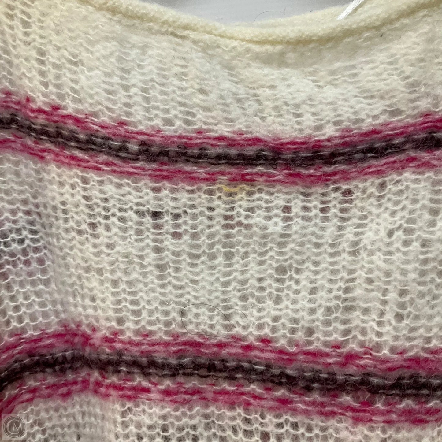 Sweater By Free People In Pink & White, Size: L