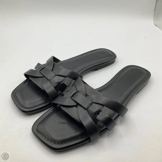 Sandals Flats By Universal Thread In Black, Size: 8