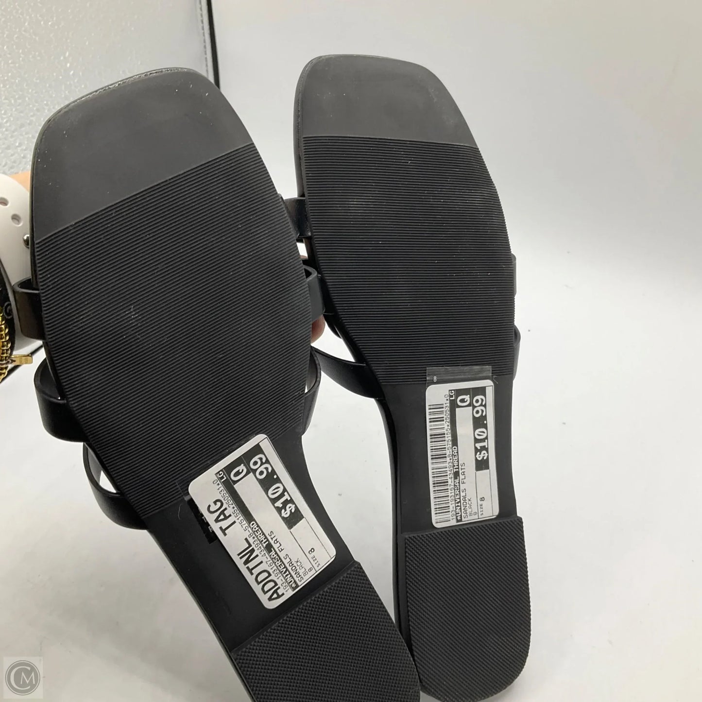 Sandals Flats By Universal Thread In Black, Size: 8