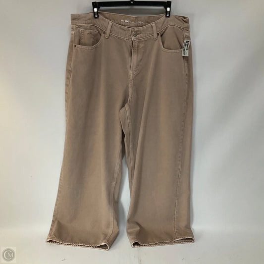 Jeans Wide Leg By Old Navy In Tan Denim, Size: 14
