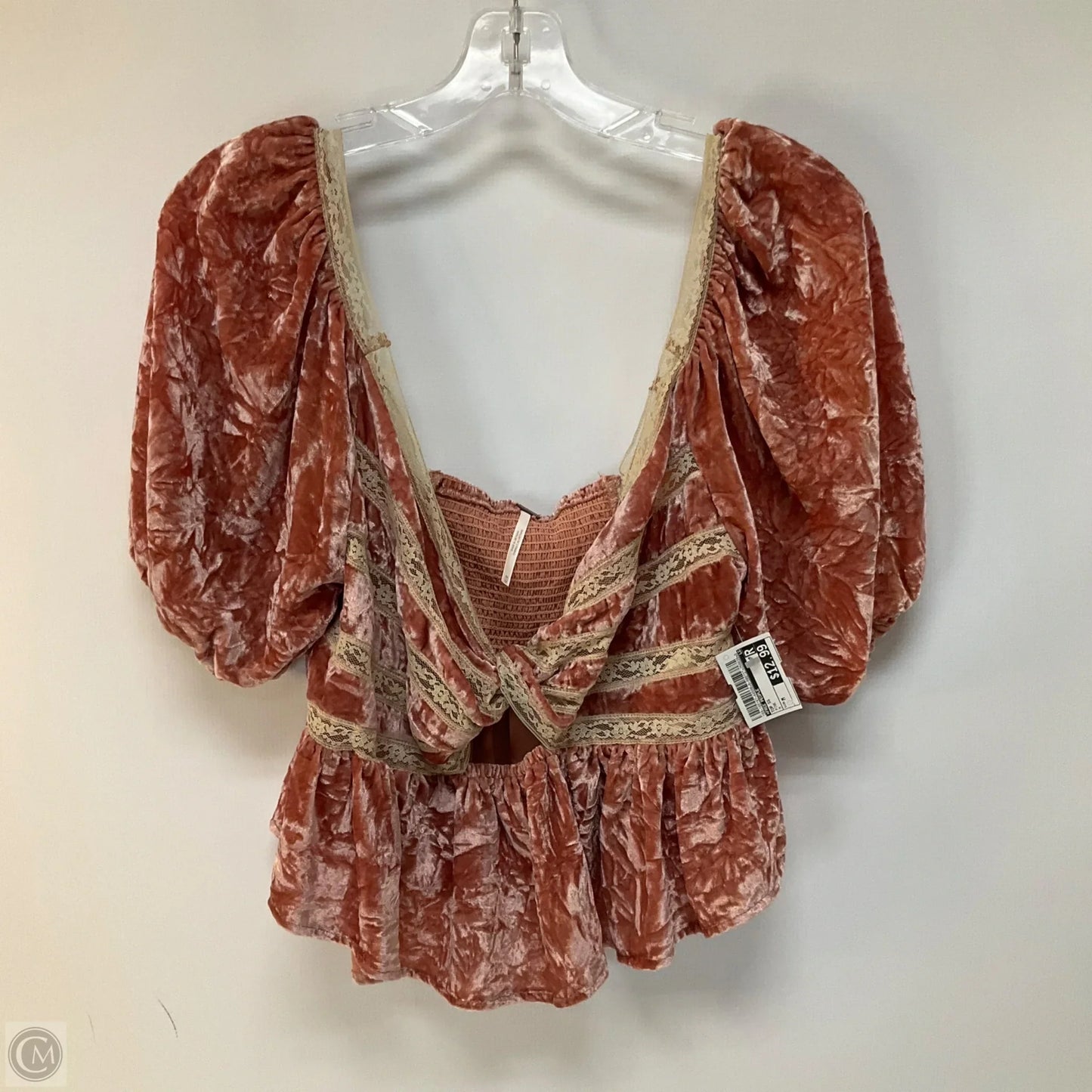 Top Short Sleeve By Free People In Pink, Size: M