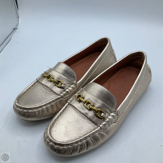 Shoes Designer By Coach In Gold, Size: 5