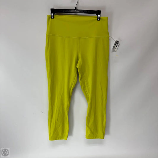 Athletic Leggings By Lululemon In Yellow, Size: 10