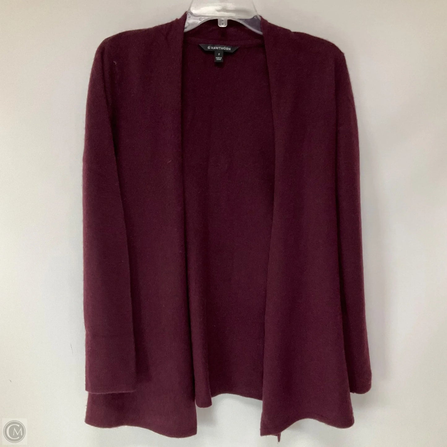 Sweater Cardigan By 41 Hawthorn In Maroon, Size: S