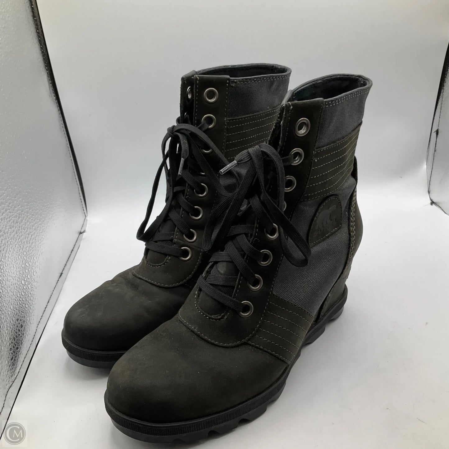 Boots Ankle Heels By Sorel In Black, Size: 10.5