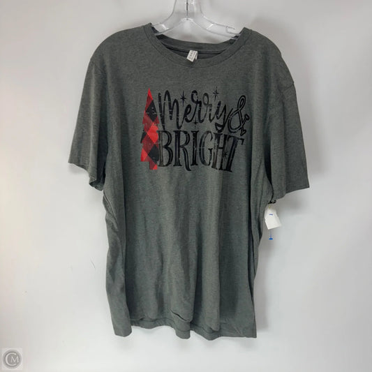 Top Short Sleeve By Canvasback In Grey, Size: 2x