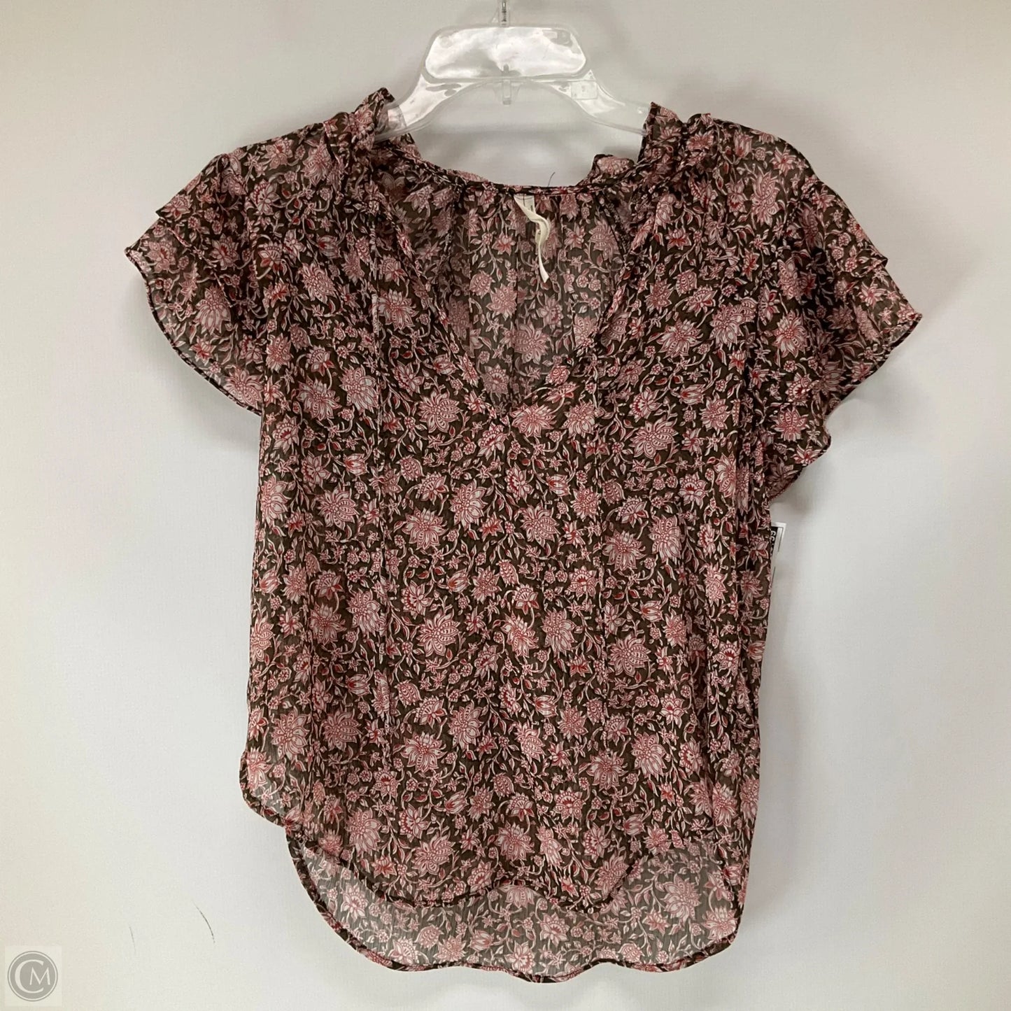Top Short Sleeve By Anthropologie In Paisley Print, Size: Xs