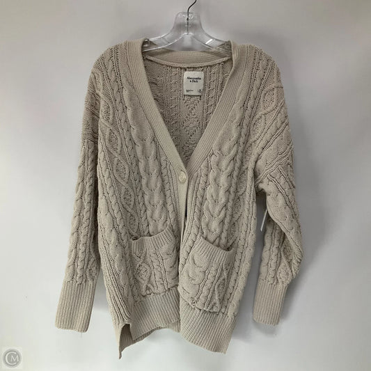 Sweater Cardigan By Abercrombie And Fitch In Beige, Size: M