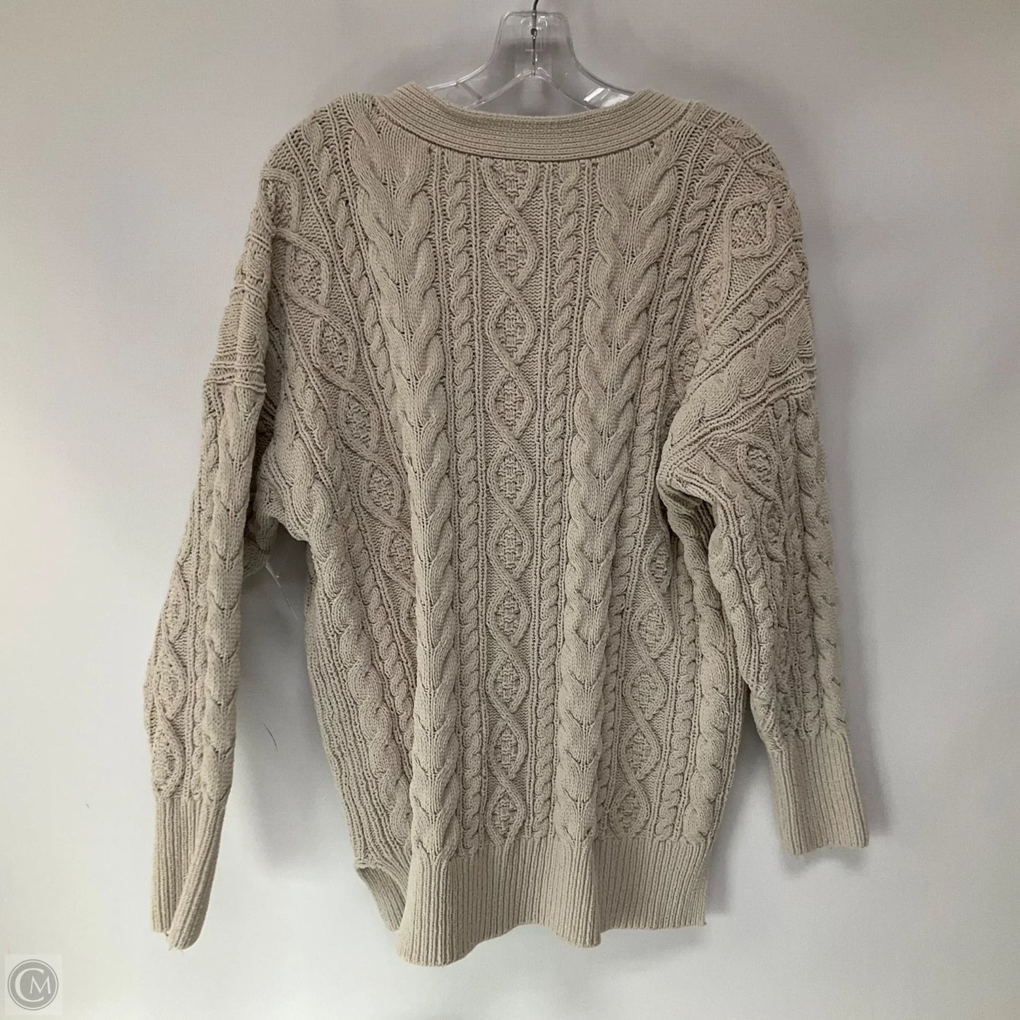 Sweater Cardigan By Abercrombie And Fitch In Beige, Size: M