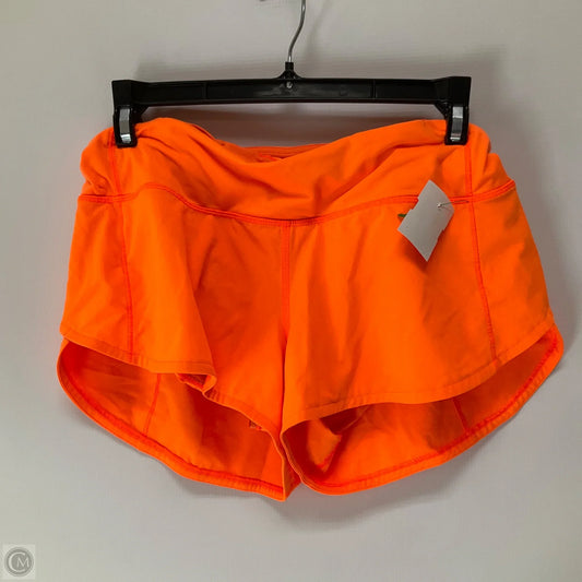 Athletic Shorts By Lululemon In Orange, Size: 6