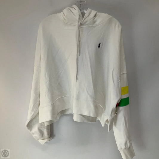 Sweatshirt Hoodie By Polo Ralph Lauren In White, Size: L