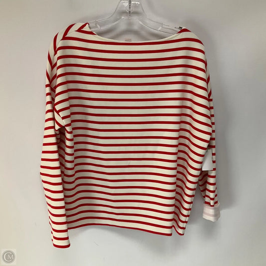Top Long Sleeve By Spanx In Striped Pattern, Size: M