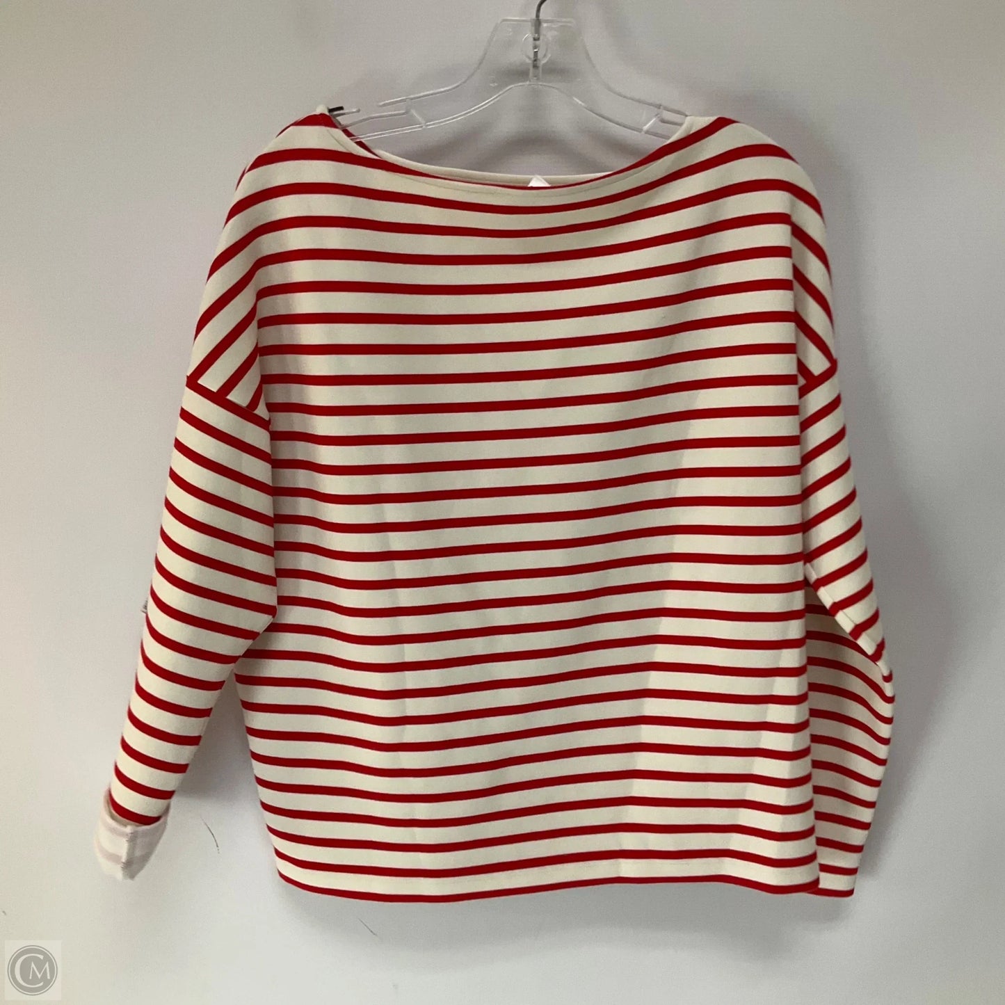 Top Long Sleeve By Spanx In Striped Pattern, Size: M