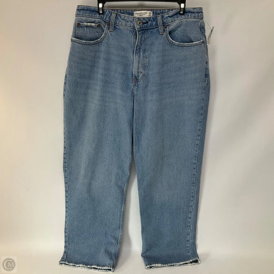 Jeans Straight By Abercrombie And Fitch In Blue Denim, Size: 12