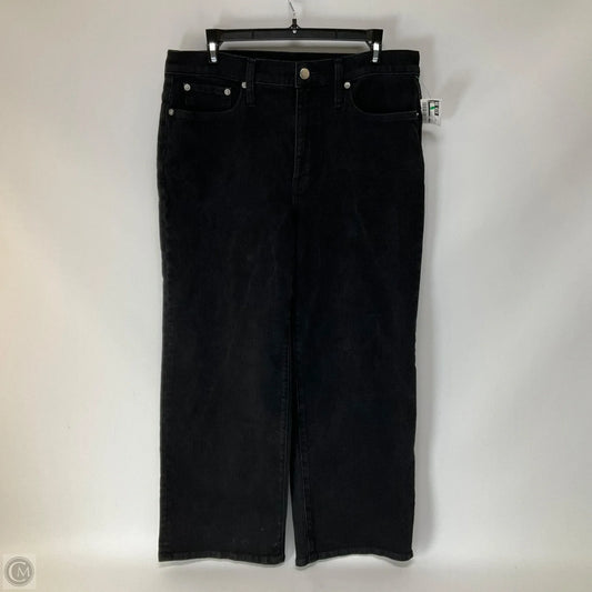 Jeans Straight By J. Crew In Black Denim, Size: 10