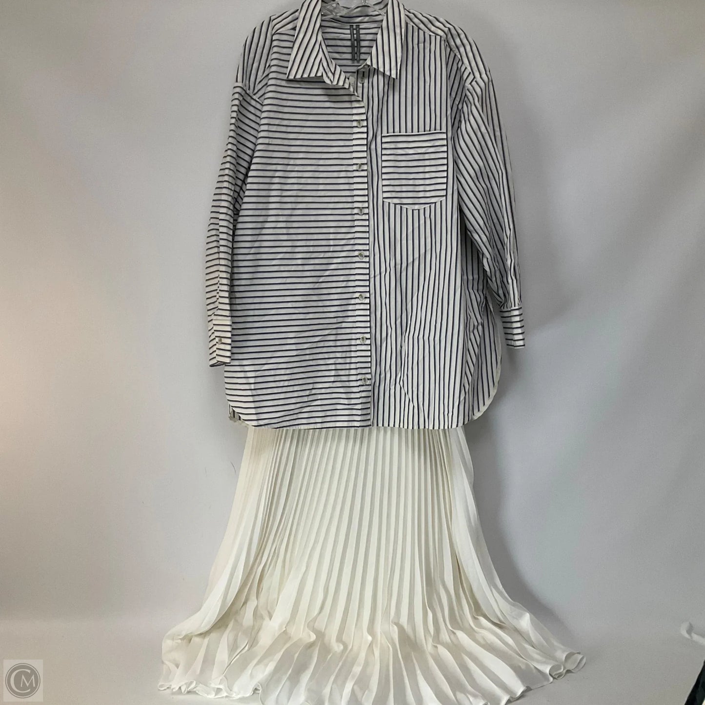 Dress Casual Maxi By Anthropologie In Striped Pattern, Size: 1x