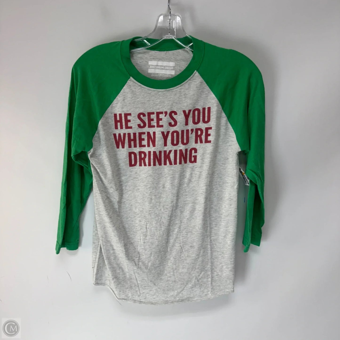 Top Long Sleeve By Cmf In Green & Grey, Size: Xs