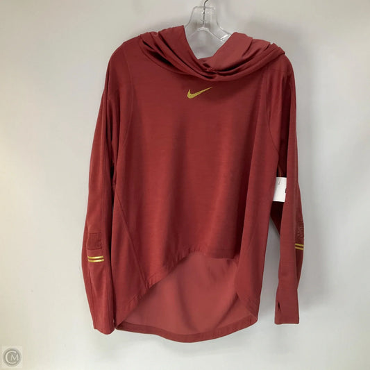 Athletic Top Long Sleeve Hoodie By Nike Apparel In Red, Size: Xl