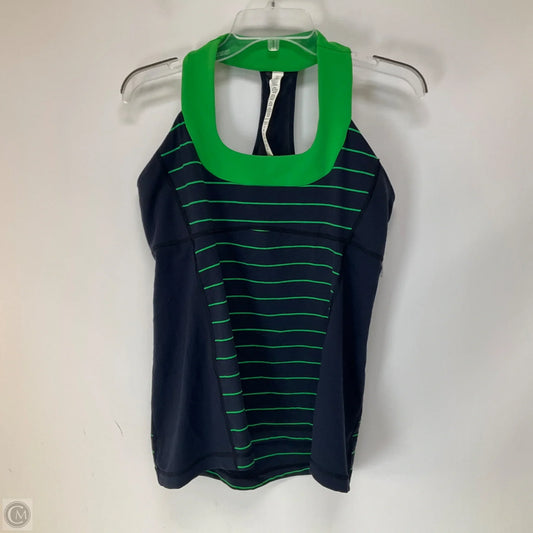 Athletic Tank Top By Lululemon In Blue & Green, Size: 12